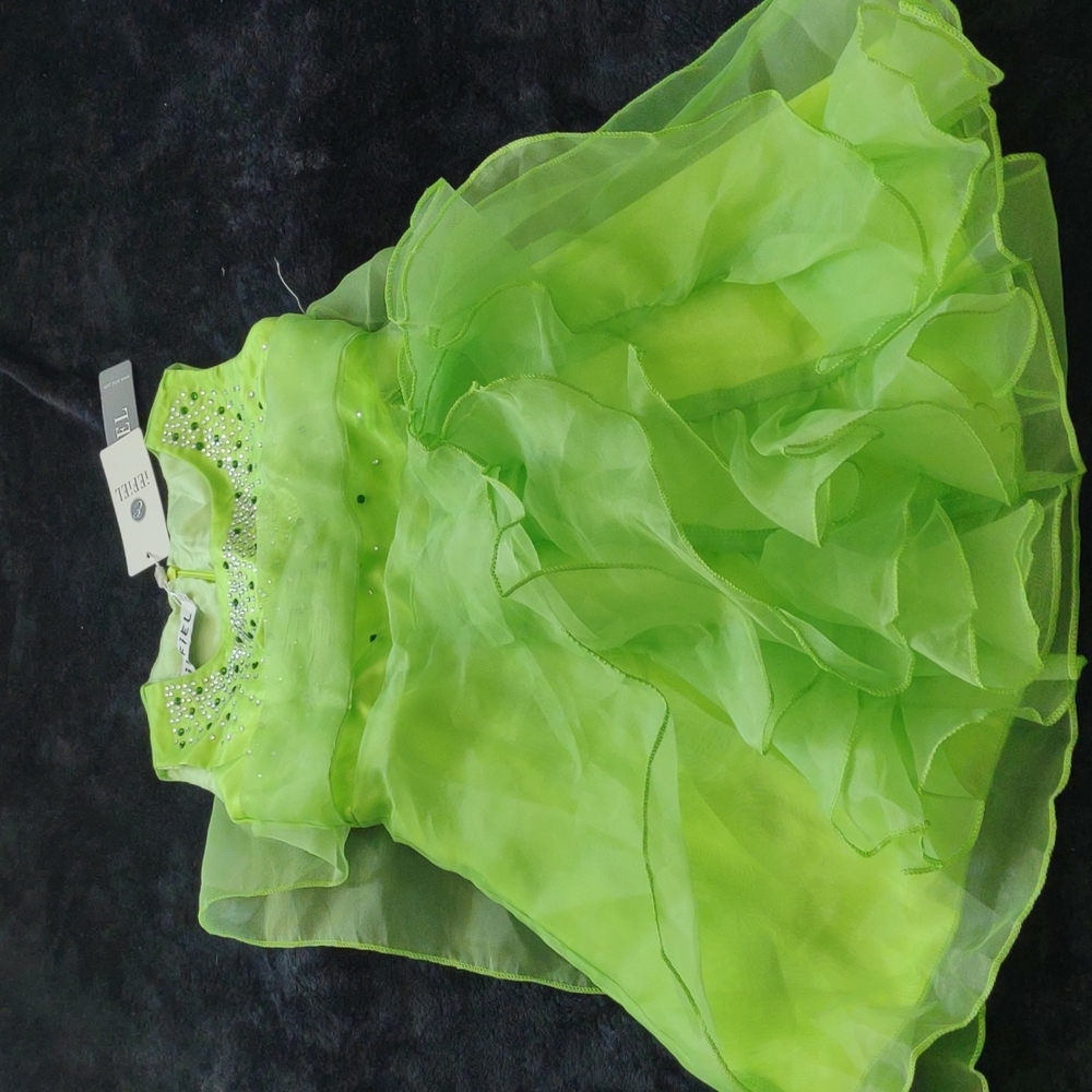 Lime green formal toddler dress